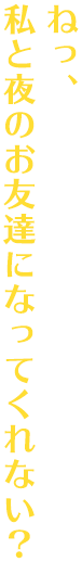ねっ、私と夜のお友達になってくれない？