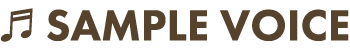 SampleVoice -小森江雄-